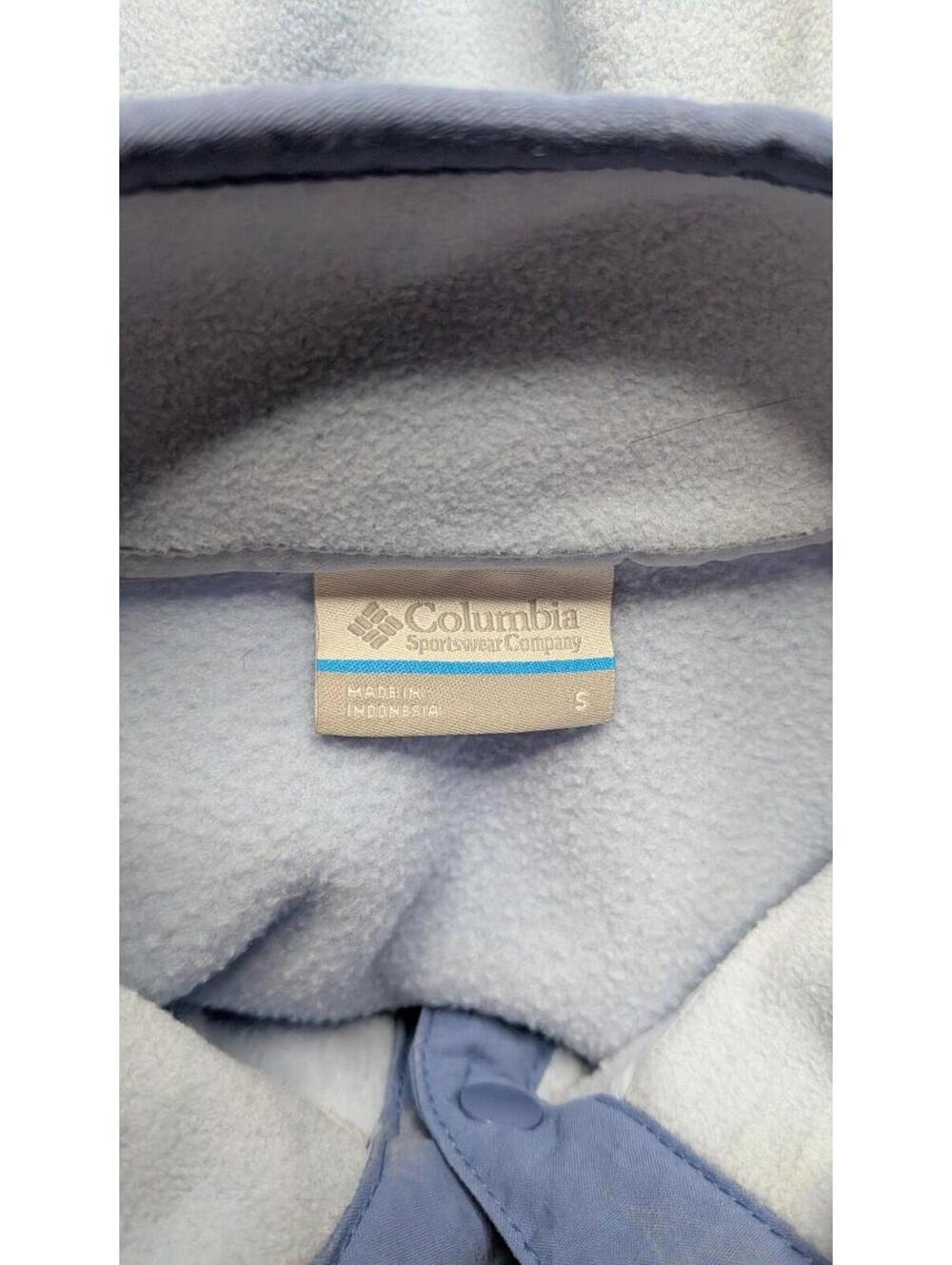 Columbia Jacket Womens Small Blue Fleece Half Snap Pullover Pockets Outdoor - Picture 7 of 9
